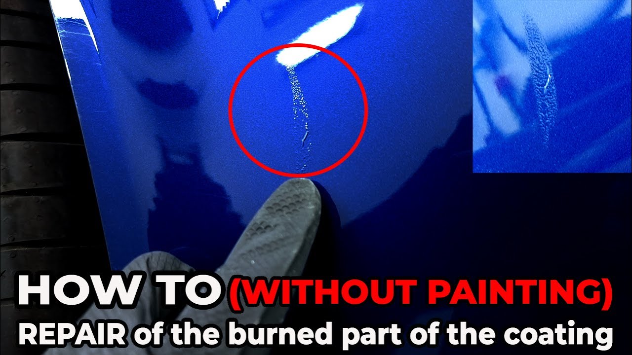 HOW TO fix a BURNT COATING on a car:Mercedes BUMPER