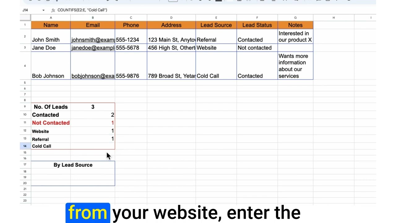 Customer Relationship Management CRM: Use Google Sheets to track customer information, sales leads,