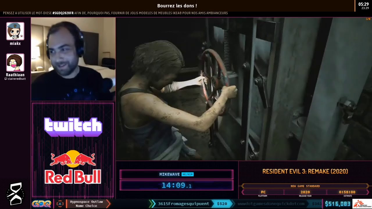 Resident Evil 3: Remake (2020) en 52:55 (New Game Standard) [SGDQ2020]