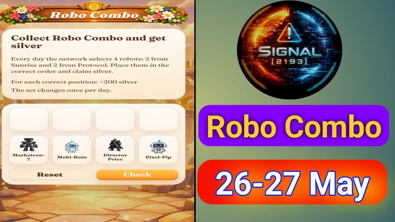 SIGNAL 2193 Daily Combo Robo Combo | 26 May 