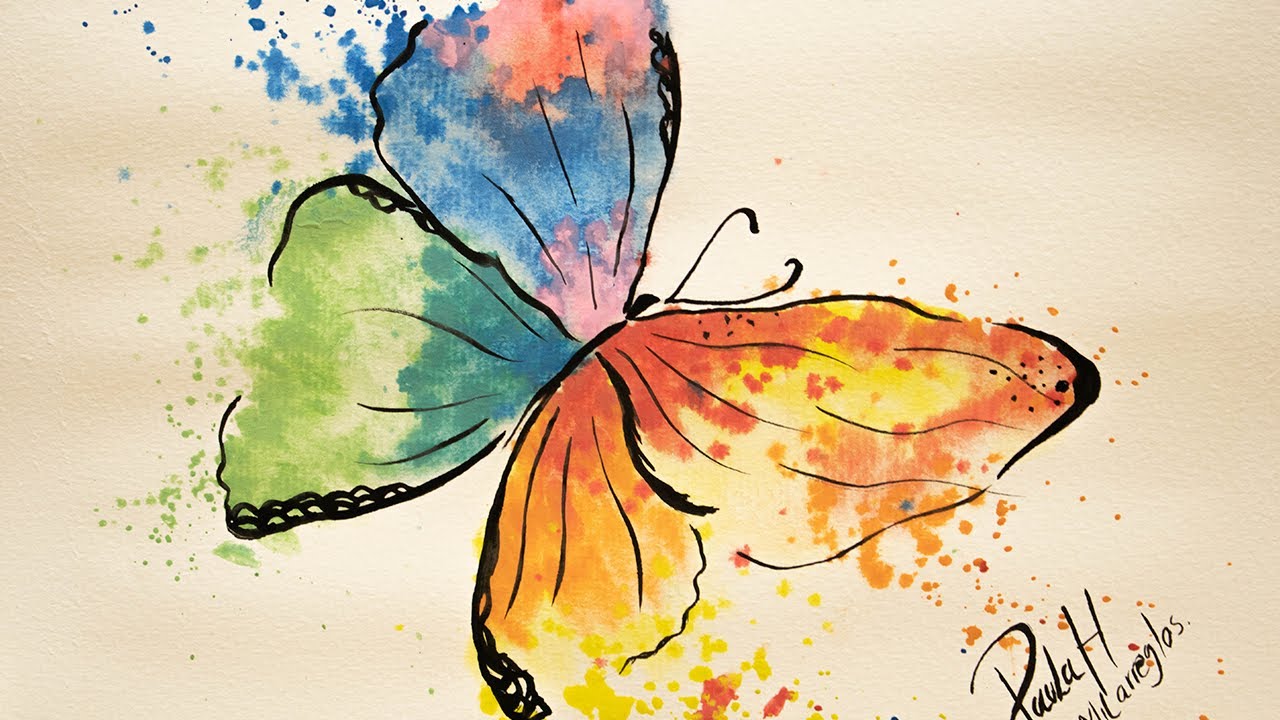 ACUARELA MARIPOSA °° PARA PRINCIPIANTES  °° 🦋 PASO A PASO °° TUTORIAL