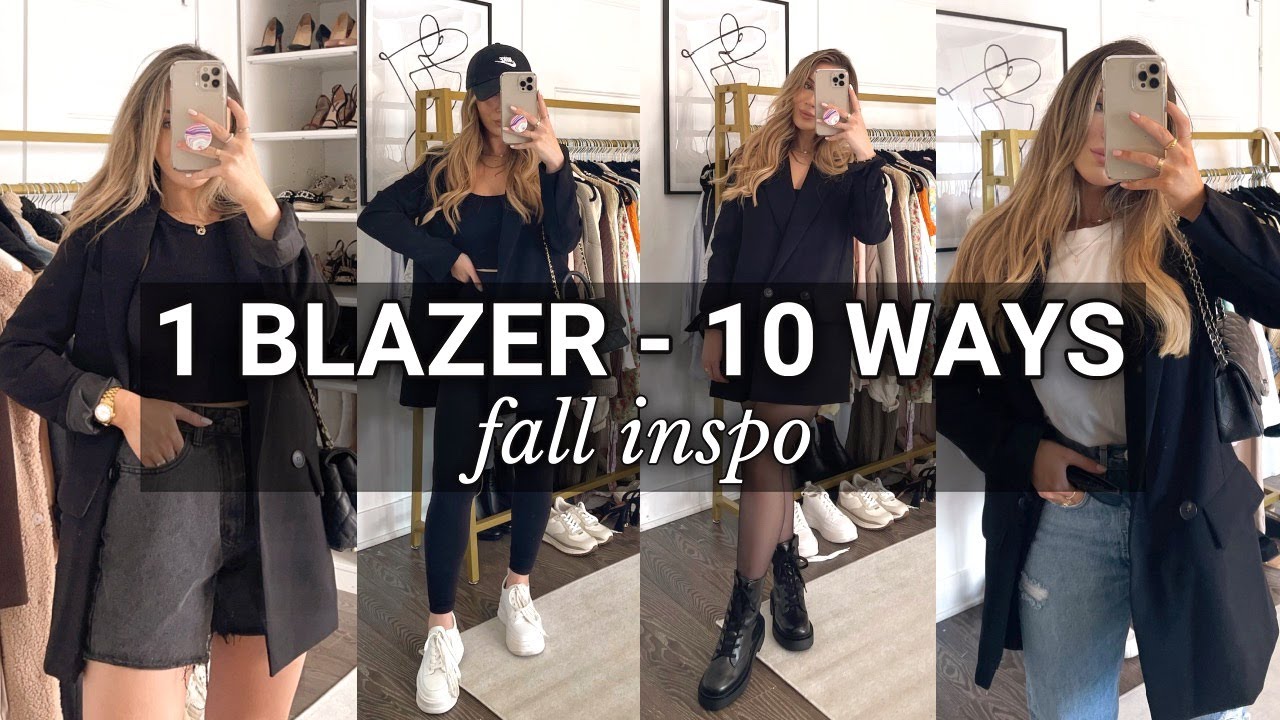 FALL OUTFIT IDEAS: STYLING 1 BLAZER 10 DIFFERENT WAYS! *all black outfits*