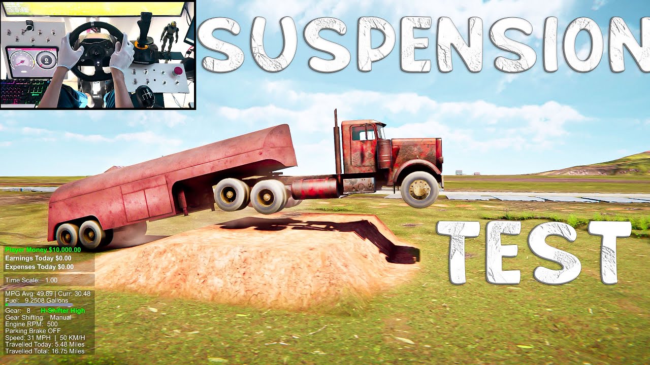 My Truck Game | Peterbilt 359 Suspension Test | Logitech g920 relaxing drive