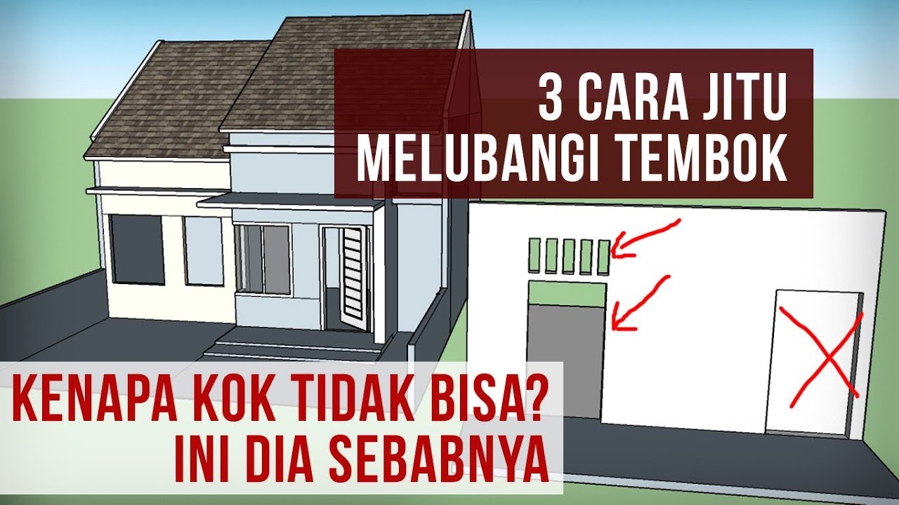 Cara Melubangi Tembok dan Permasalahannya di Sketchup