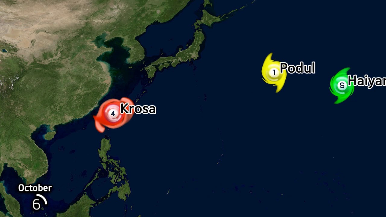 2007 Pacific Typhoon Season Animation