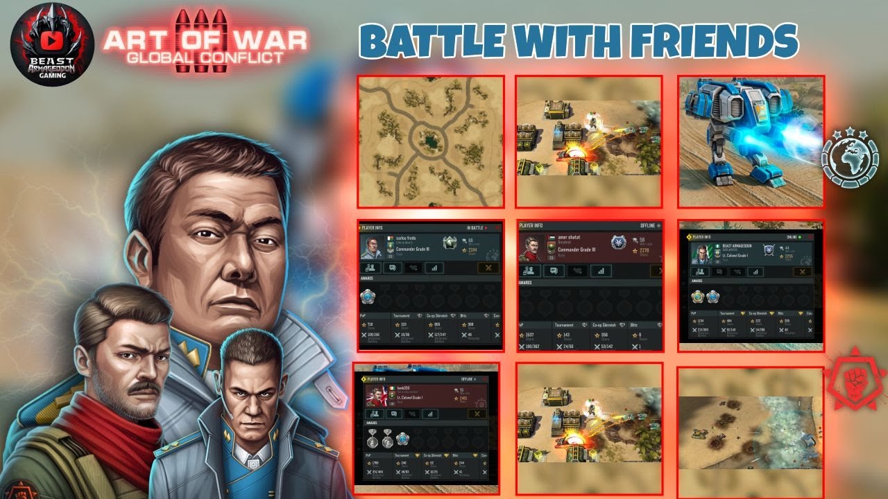 BATTLE AMONG FRIENDS | 2v2 Confed vs Resistance (Art of War 3 RTS)