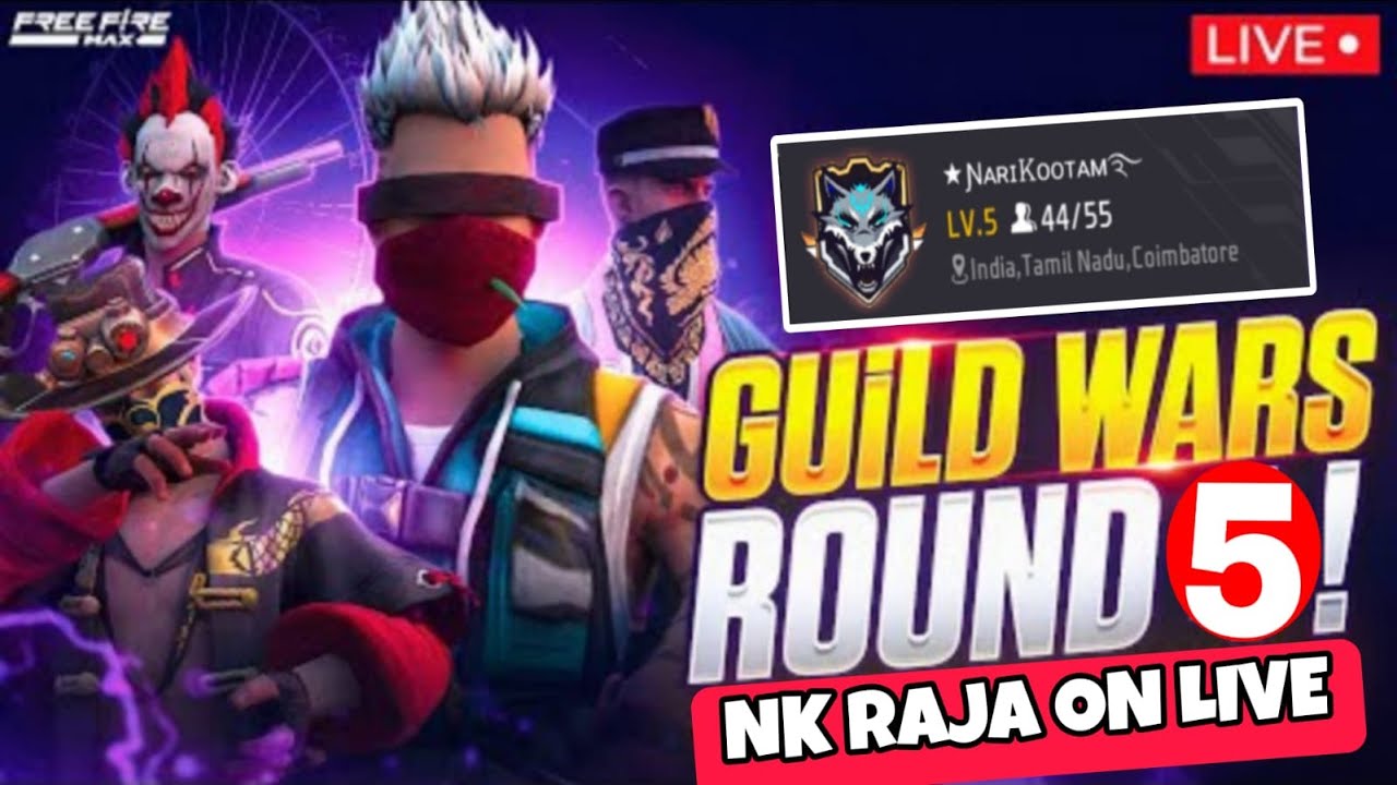 🔴 FF தமிழ் live || 🔥GUILD WAR PUSHING ON LIVE ❤️‍🔥
