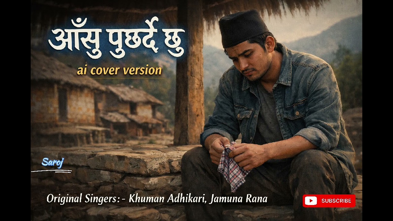 Aasu puchhdai chhu, lok dohori song AI cover version, Original by, Khuman Adhikari, Jamuna Rana,