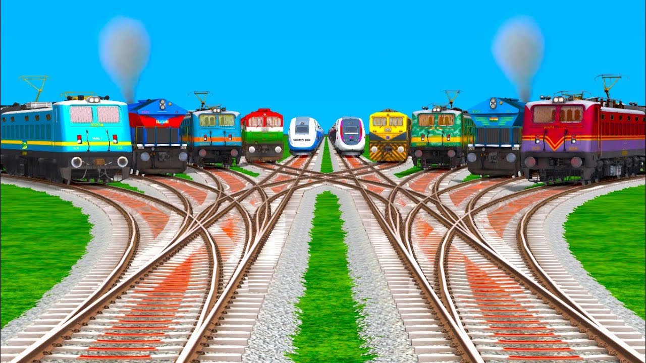 Double Line Crossing At Bumpy Forked Railroad Tracks ll train Simulator Classic gameplay new 2025