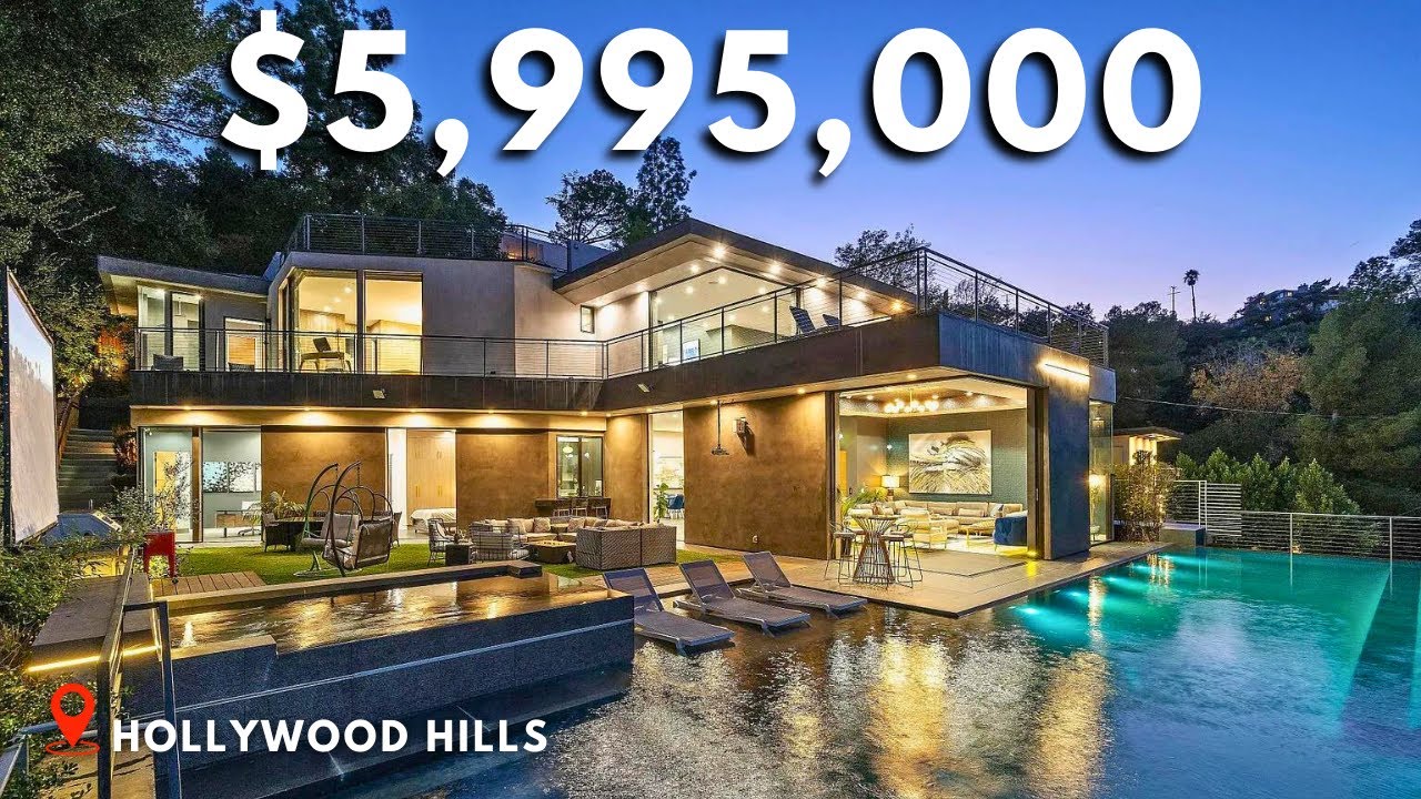 Touring an ULTRA Modern Hollywood Hills Mansion with Universal Studio Views, for ONLY $5,995,000!