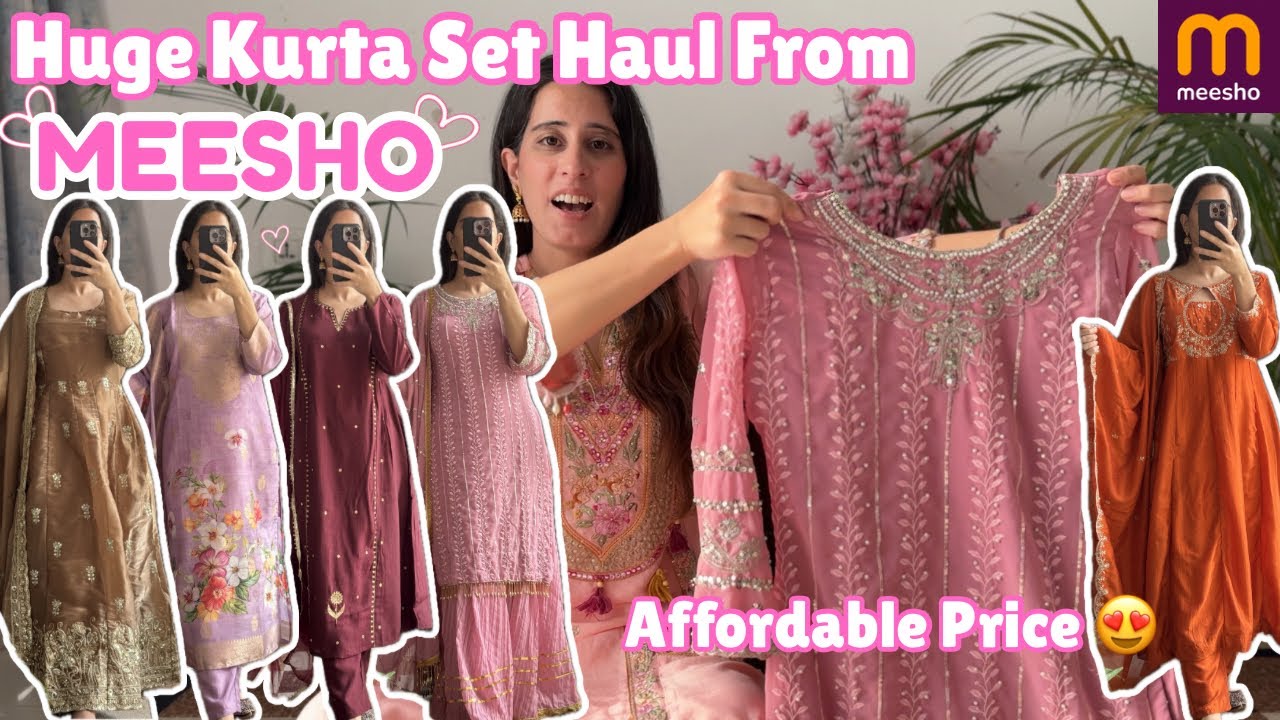  Meesho Haul | *HUGE* Wedding / Partywear Kurta Sets From Meesho 😍| Elegant & Classy |#meesho