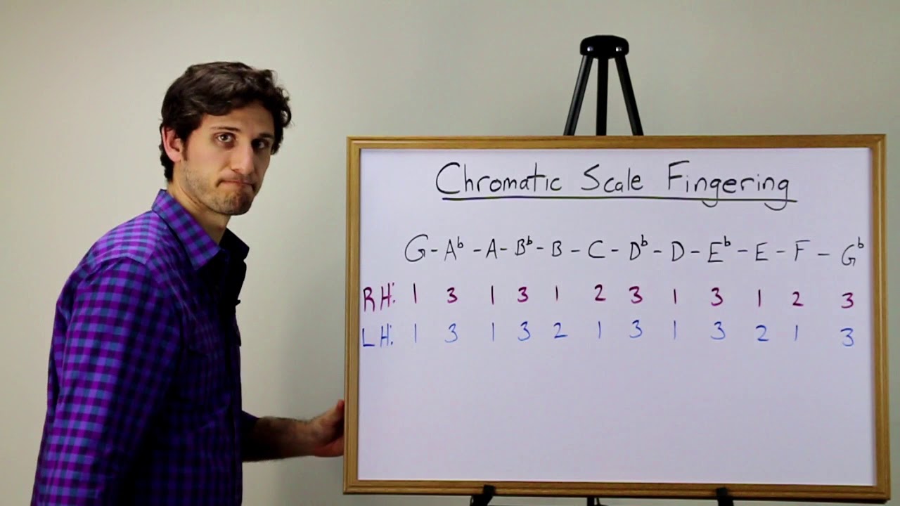 How To Finger the Chromatic Scale -- A VISUAL Representation (Whiteboard)