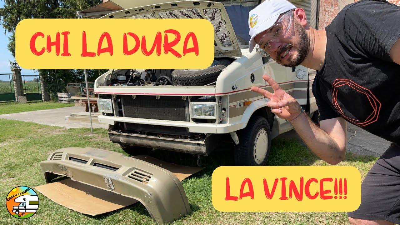 ⚠️TI SMONTO TUTTO! 🔥Pt.3 PARAURTI ANTERIORE CAMPER FIAT DUCATO 1992