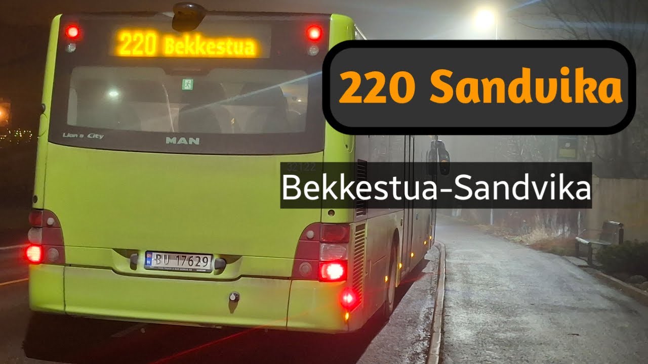 Line 220 From Bekkestua-Sandvika #oslo #buses