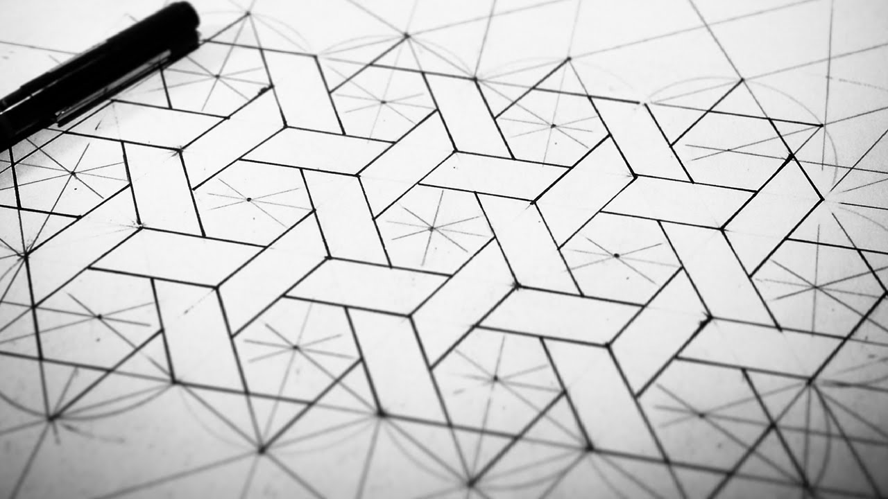 Hexagons Weaved [How To Draw]