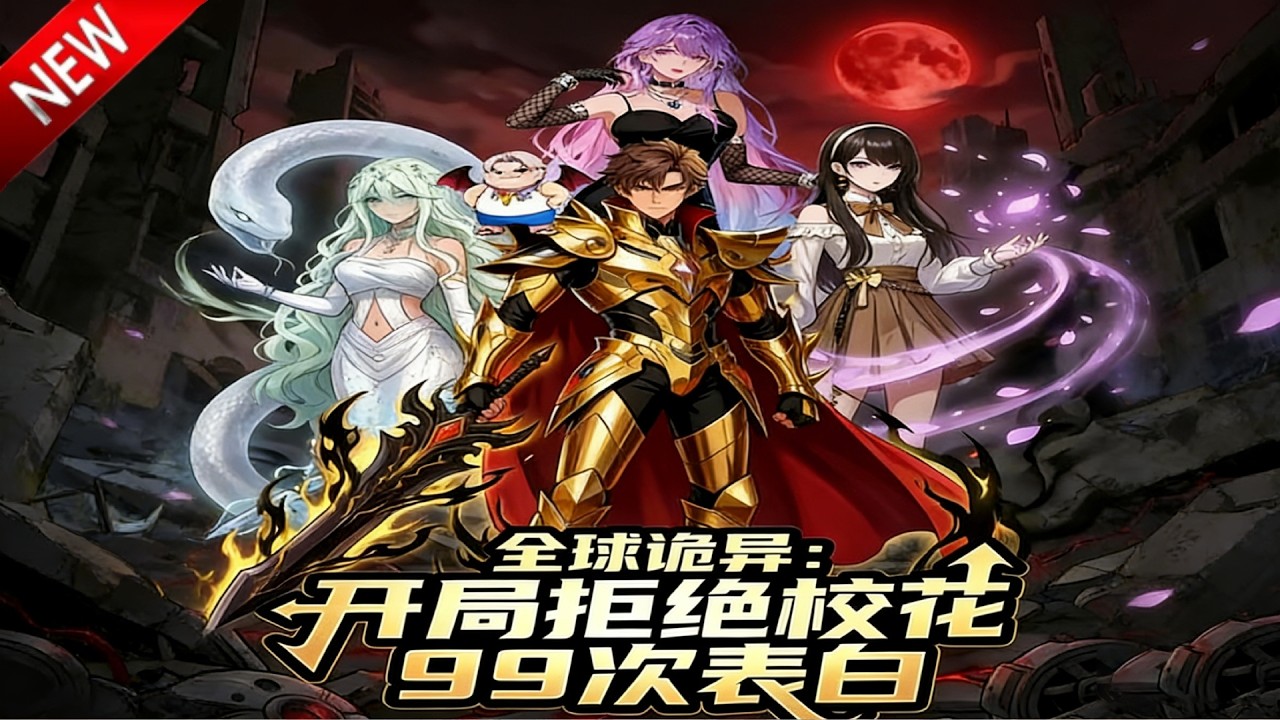 💥【新番上线】血眼诡月开启全球诡异时代，男主从靠皮囊自保，到拼尽一切成为守护人类的英雄！《全球诡异：开局拒绝校花99次表白》全集 Multi SUB #热血 #漫剧 #动漫魔女