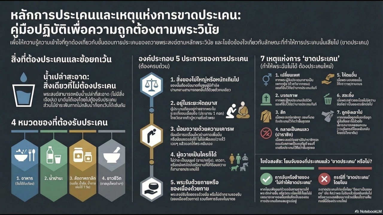 หลักการประเคนเพื่อความถูกต้องตามพระวินัย