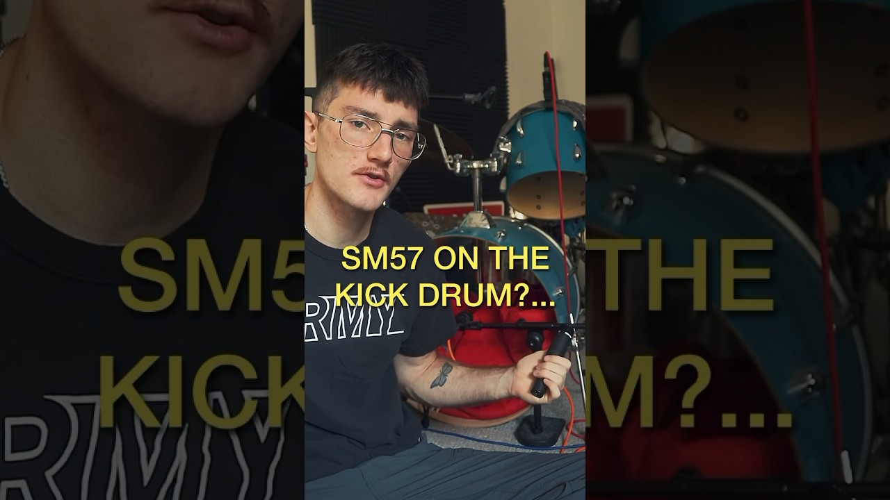 Using an SM57 as a kick mic&hellip; #drums #drummer #drumming #drumrecording #drummics #musicproduction