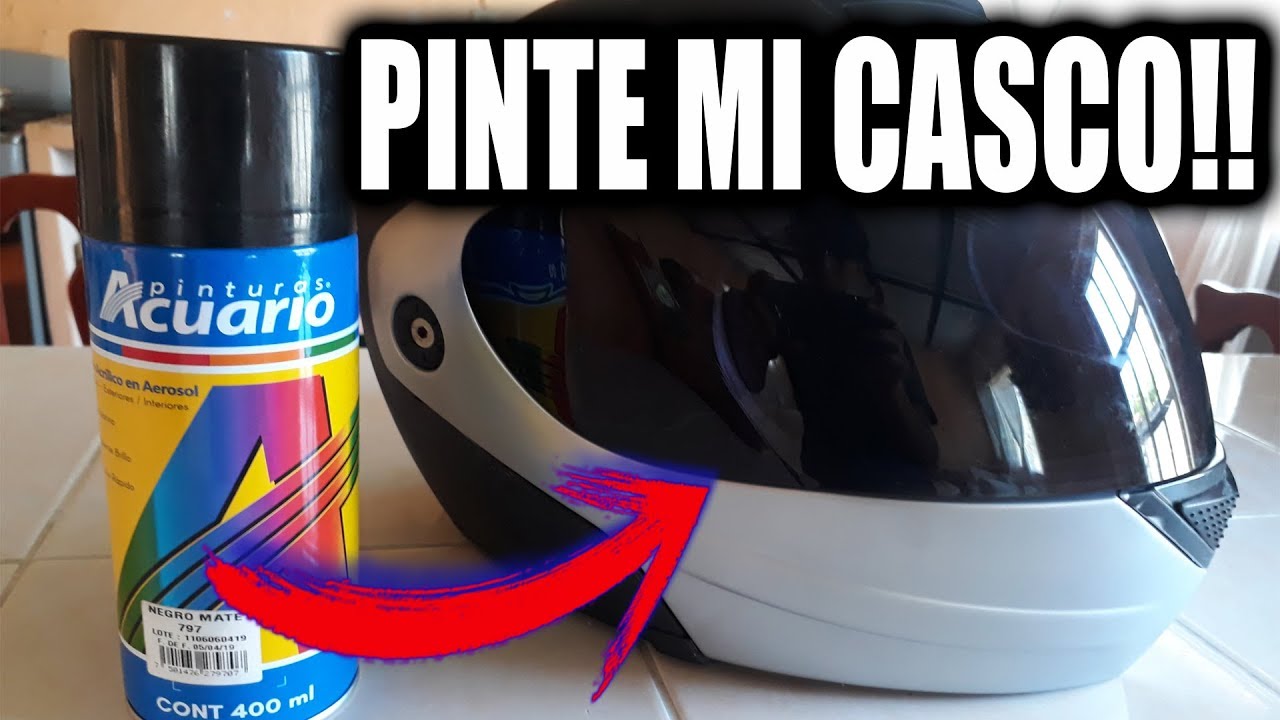 *PINTAR CASCO CON AEROSOL LATA* | como pintar casco con *spray*