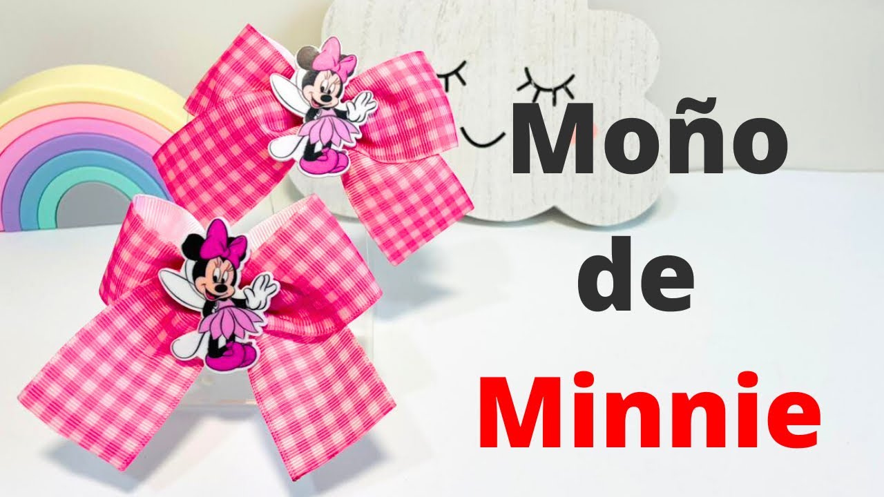 Cómo hacer moños de Minnie Mouse 🎀 || fácil y sencillo 