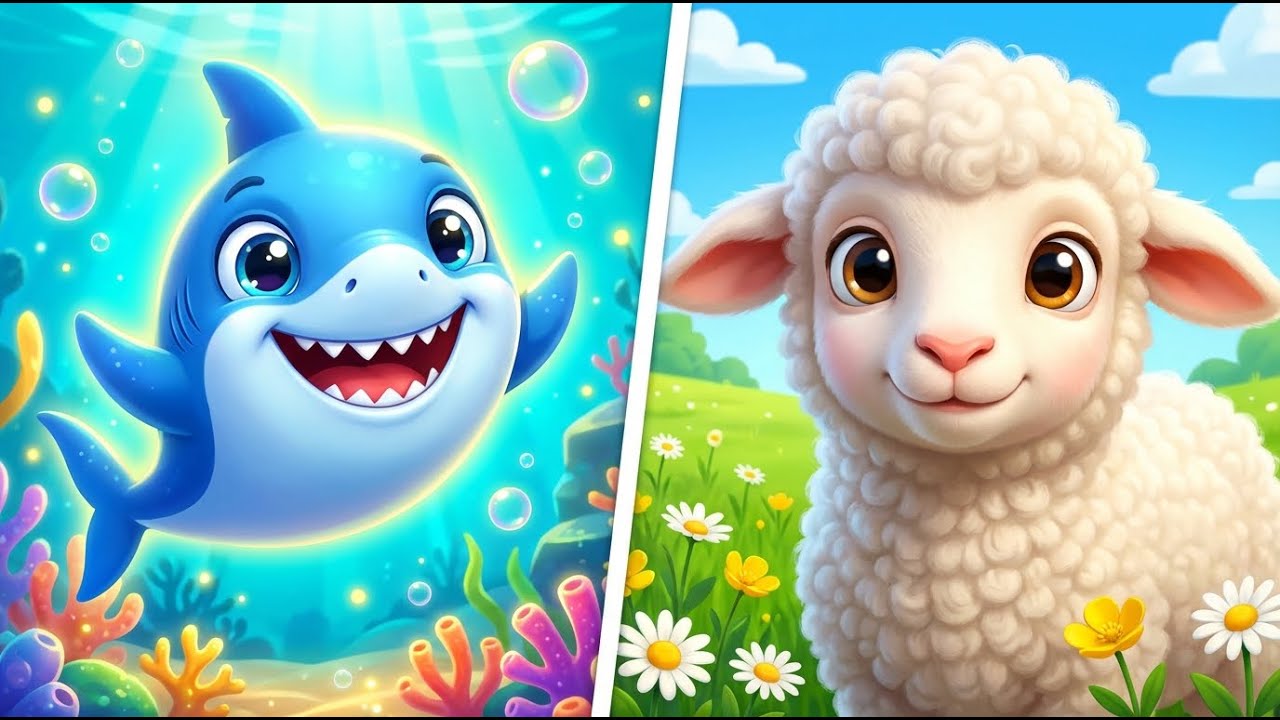 Baby Shark & Mary Had a Little Lamb 🦈🐑 | Kids Nursery Rhymes Combo | Sing Along | Cocomelon Style