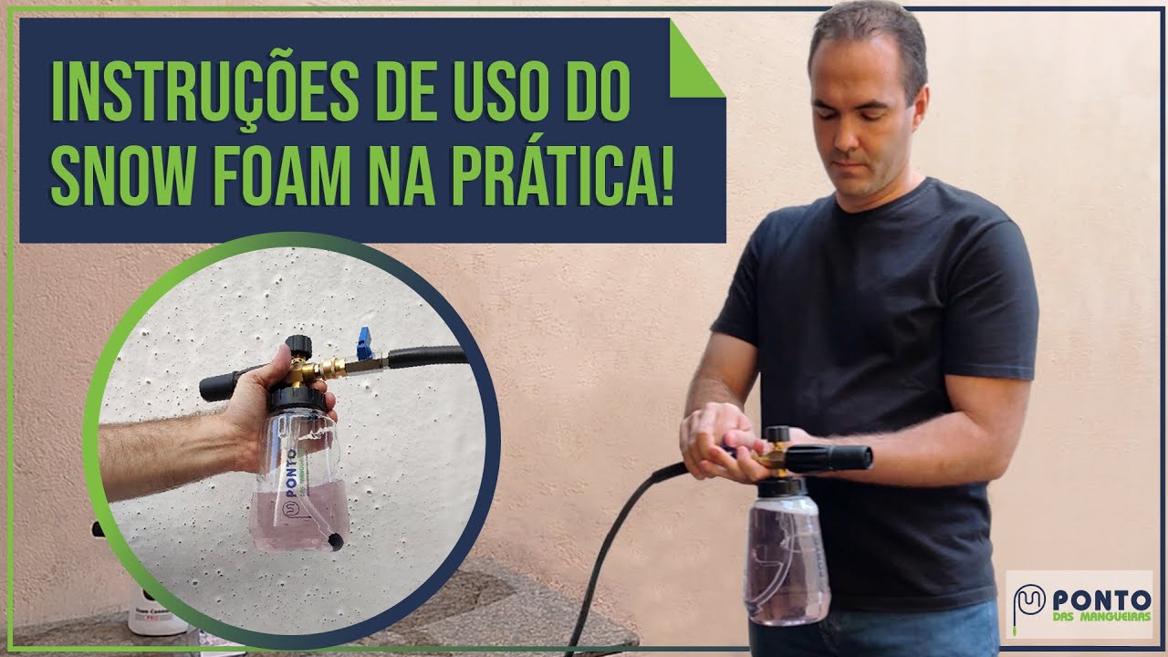 Instruções de uso do snow foam na prática!