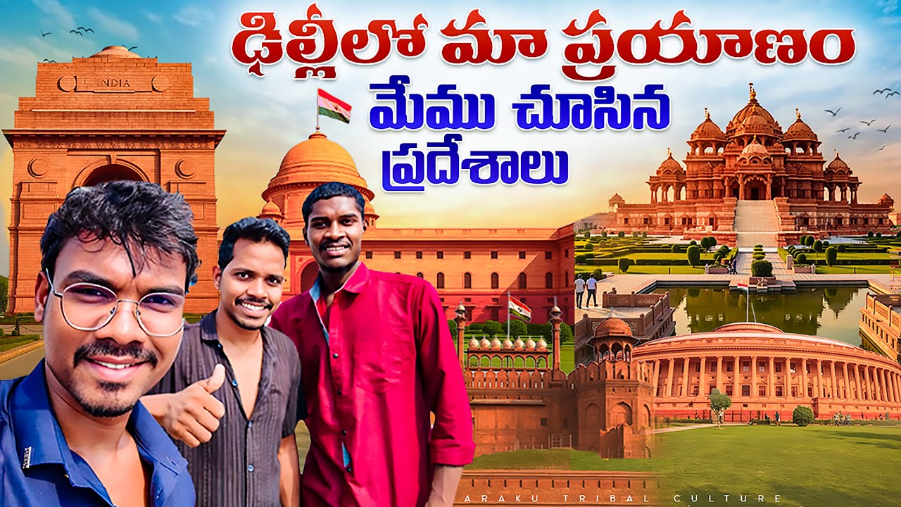 ఢిల్లీలో మా ప్రయాణం | మేము చూసిన ప్రదేశాలు | India Gate | Red Fort | Araku Tribal Culture
