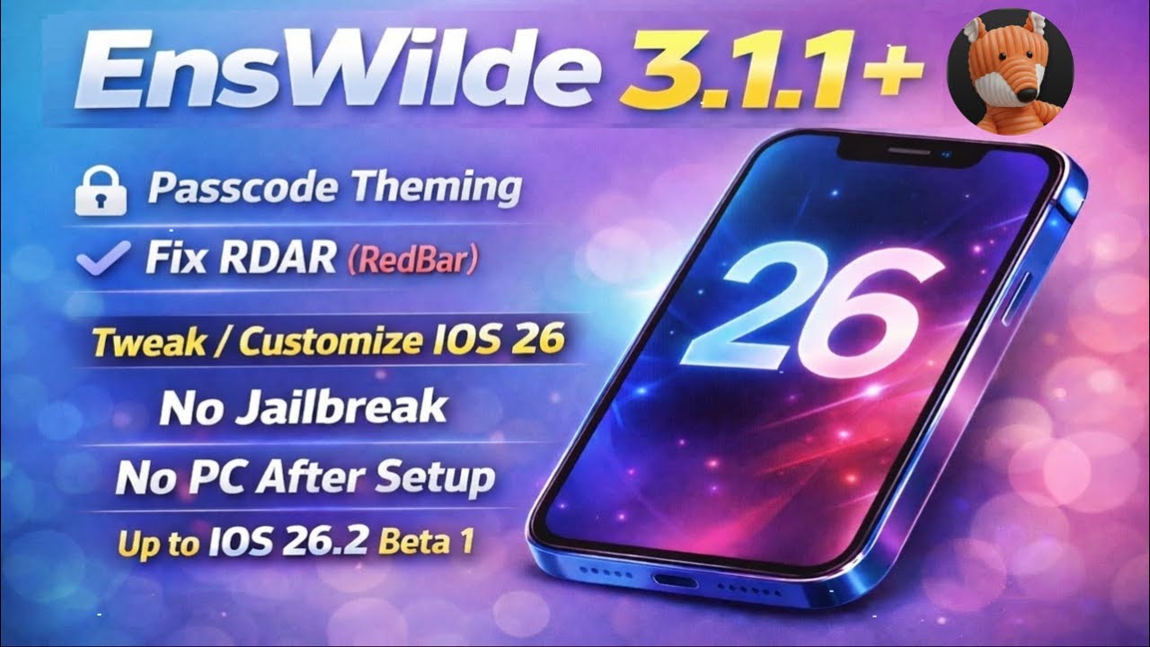 [NEW] Set Up & Use EnsWilde 3.1.x: Tweak iOS 26, New Passcode Themes & RedBar Fix | Full Guide