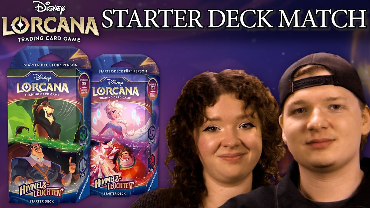 Disney Lorcana Himmelsleuchten Starter Deck Tutorial Match deutsch | lorcana spielen lernen | Trader