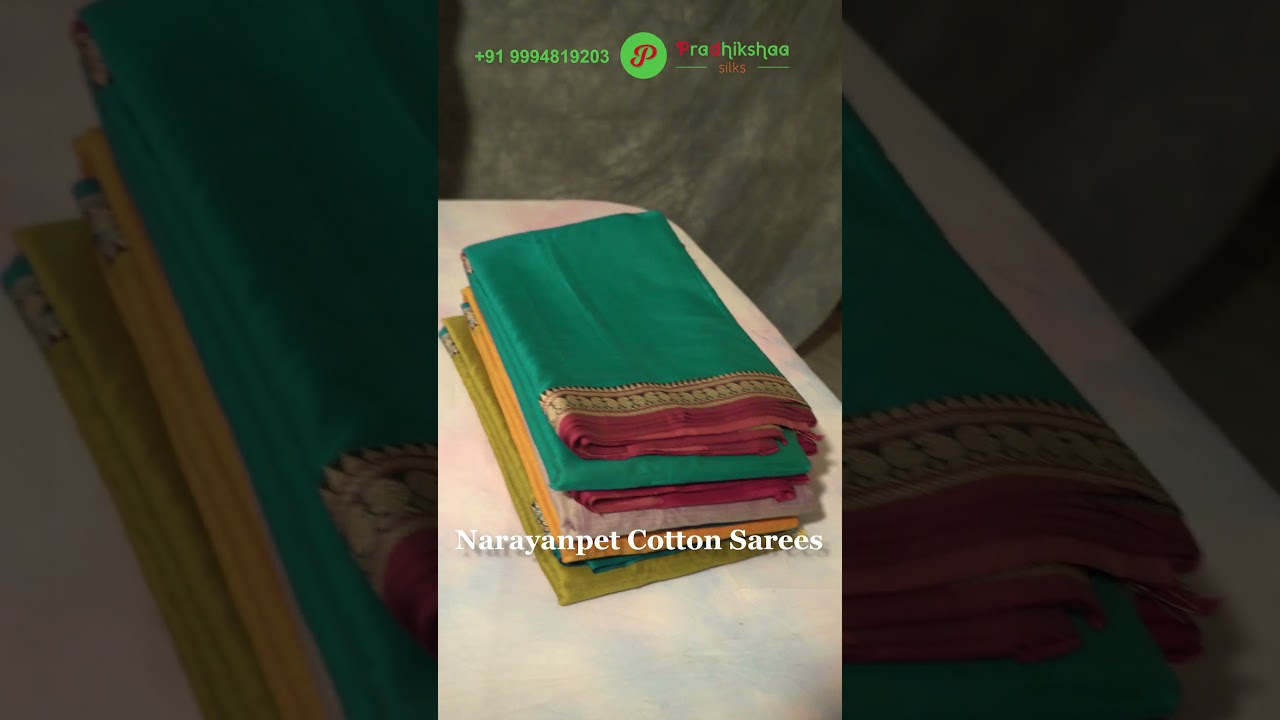 Narayanpet Cotton Sarees - Perfect for Every Occasion!           #pradhikshaasilks