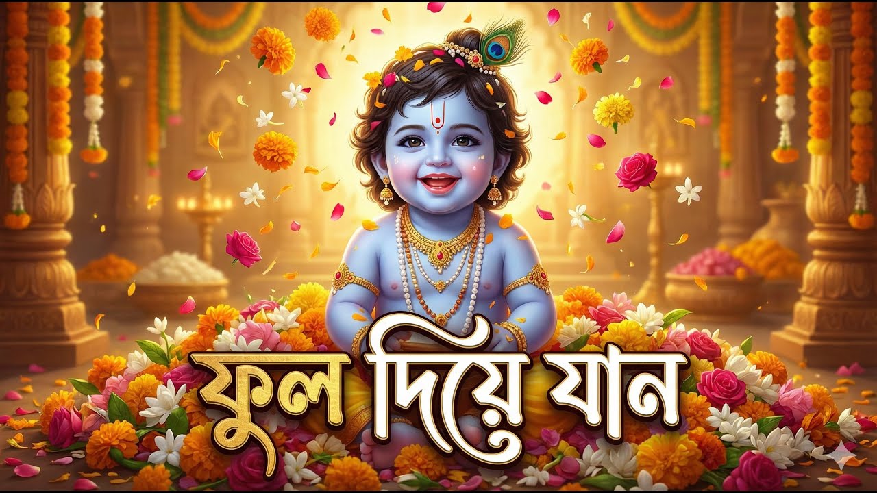 ফুল দিয়ে যান 🌼 জয় শ্রী কৃষ্ণ #হরেকৃষ্ণ #রাধে_রাধে #harekrishna #radheradhe