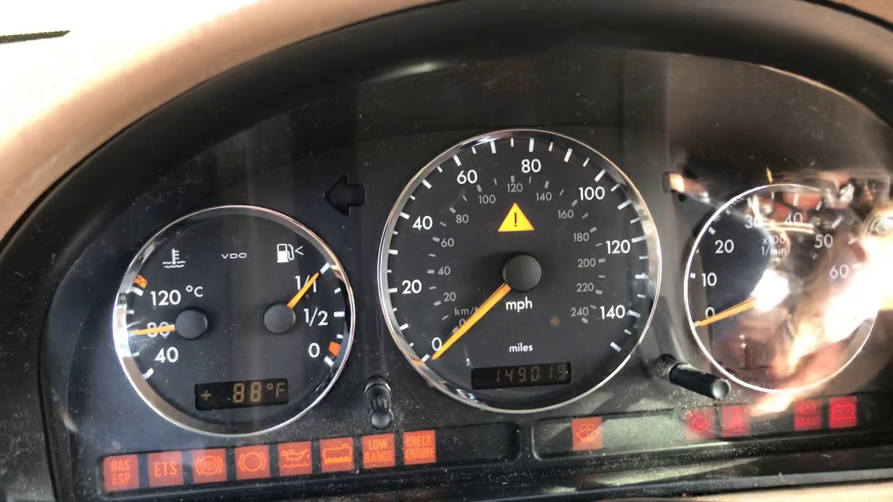 2002 Mercedes ML320 W163 gauge cluster reset.