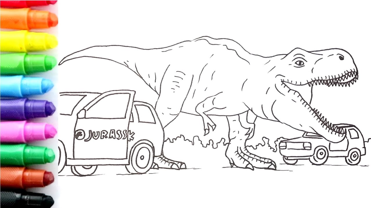 How to Draw Tyrannosaurus Angry In Jurassic Park