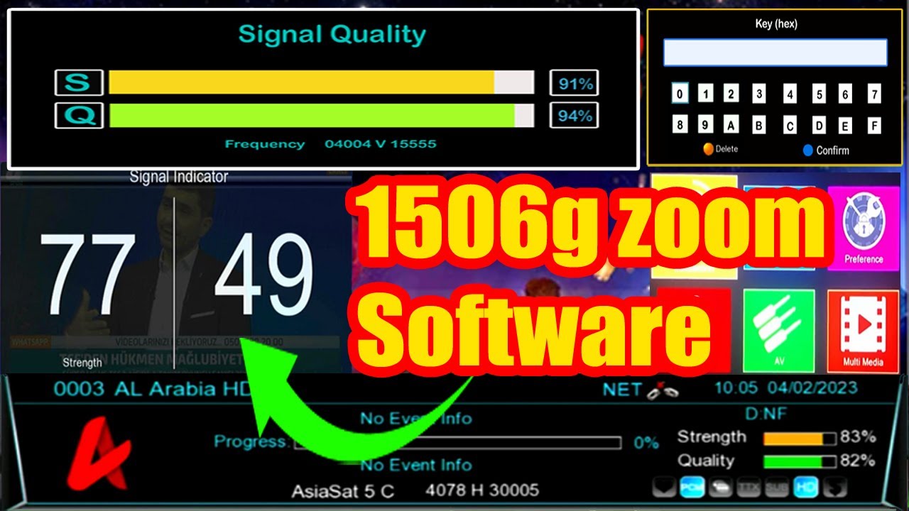1506t Satellite Finder With Zoom Signal || 1506t HW1506t SatFinder Software With Zoom Signal Option