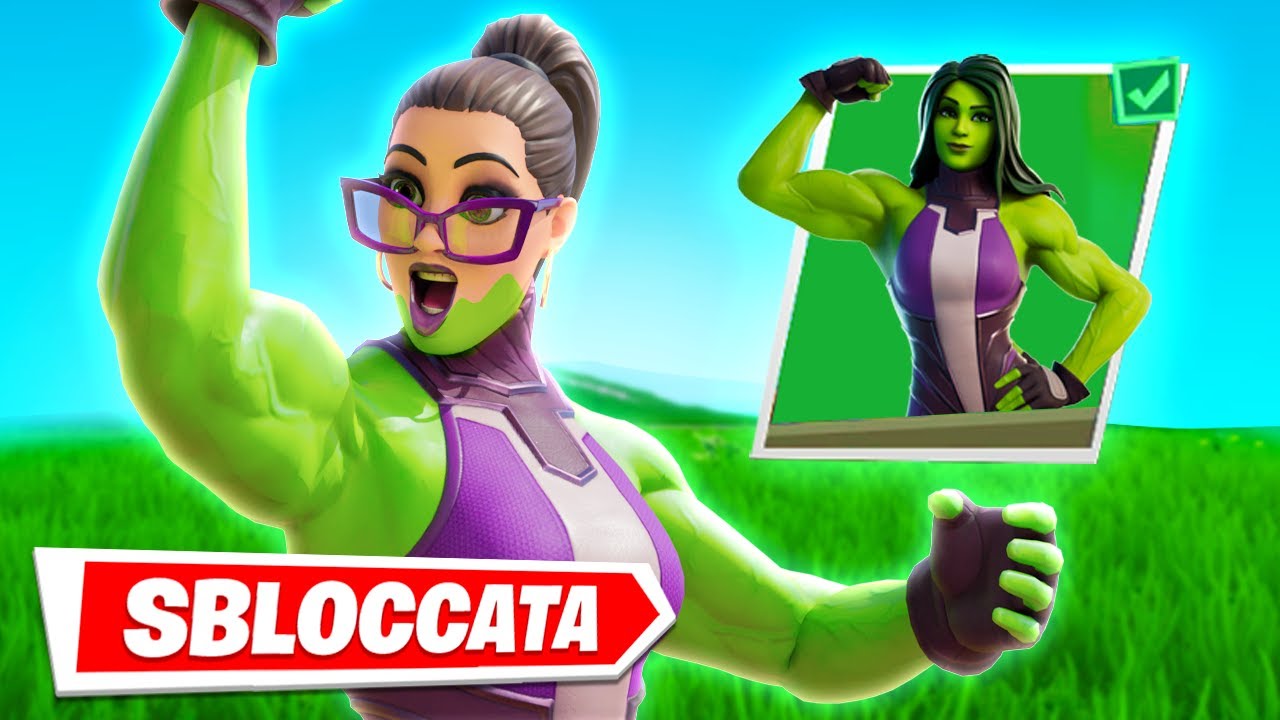 Sblocco la Skin *FINALE* di HULK FEMMINA! Nuova Skin STAGIONE 4 Fortnite ITA!