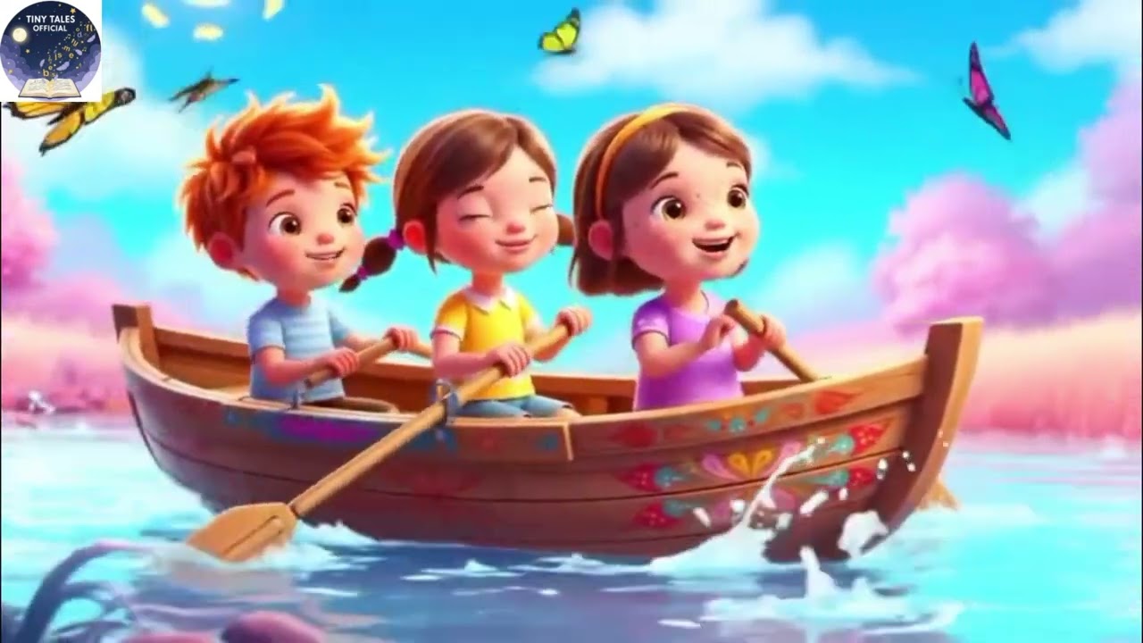 Row Row Row Your Boat 🚣 | Best Nursery Rhyme for Kids | Animated Songs for Babies & Toddlers