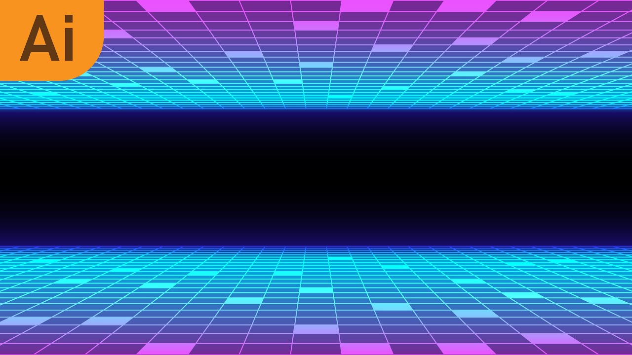 Abstract background Perspective Grid | Illustrator Tutorial