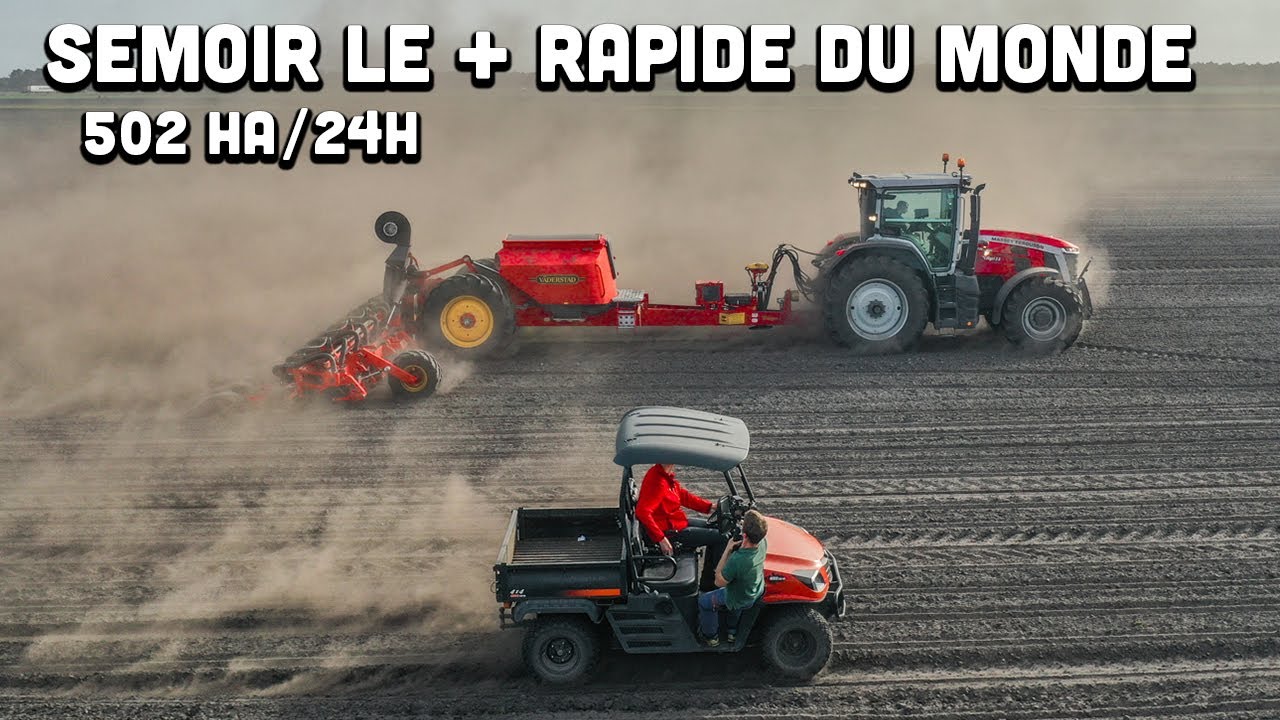 Je n'arrive pas suivre ce semoir 16 rangs dans le champ 🔥