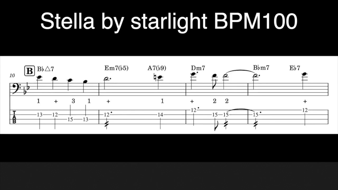 High position etude  Stella by starlight  with piano guide sound source