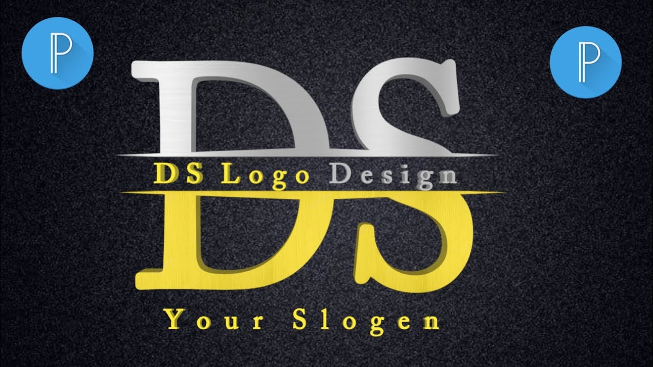 DS Letter Logo Design On Android Phone | Pixellab Logo Tutorial