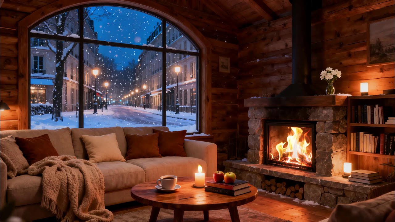 Late Night Cozy Study Session 🕯 - Fireplace & Calm LoFi for Deep Concentration