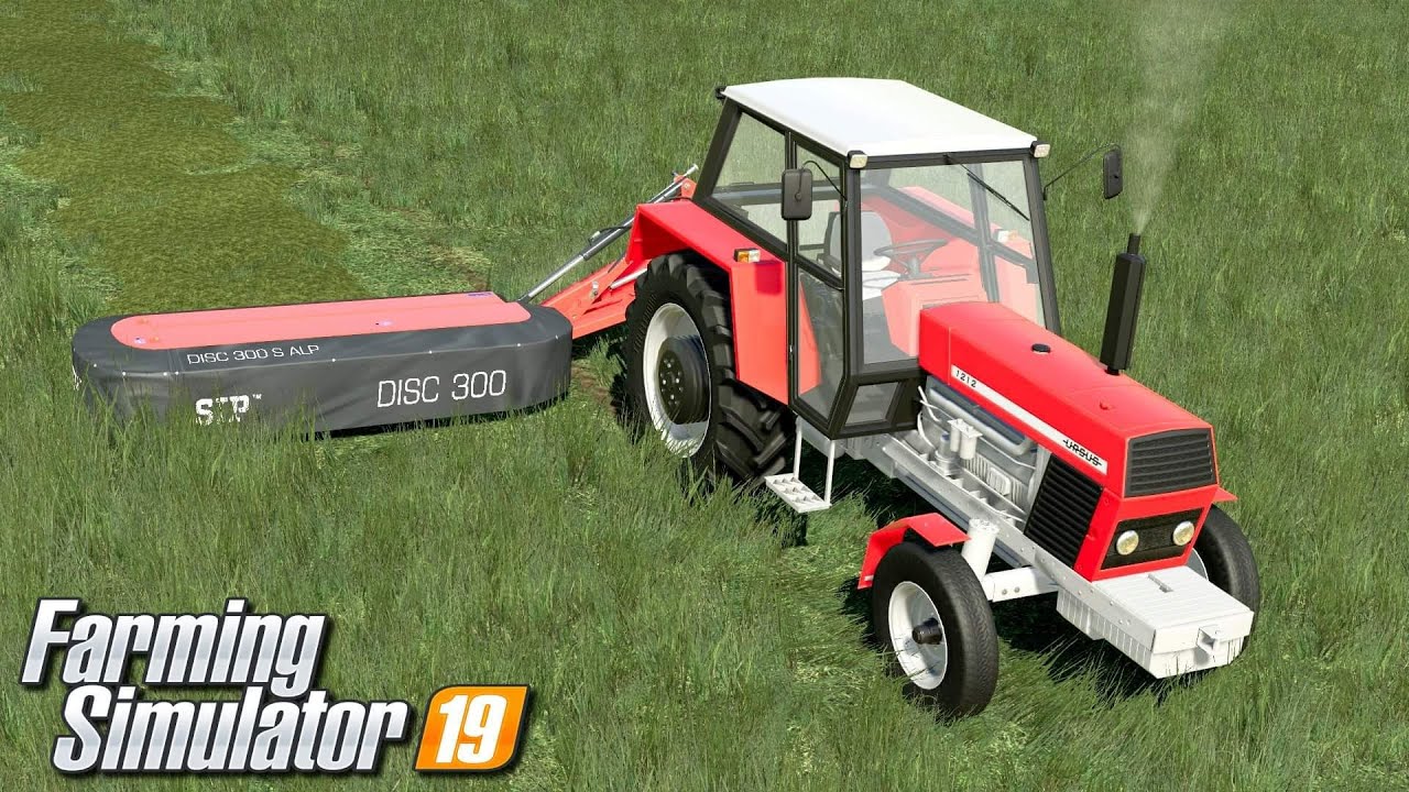 Koszenie trawy i wywrotka ciągnikiem - Farming Simulator 19 # 17
