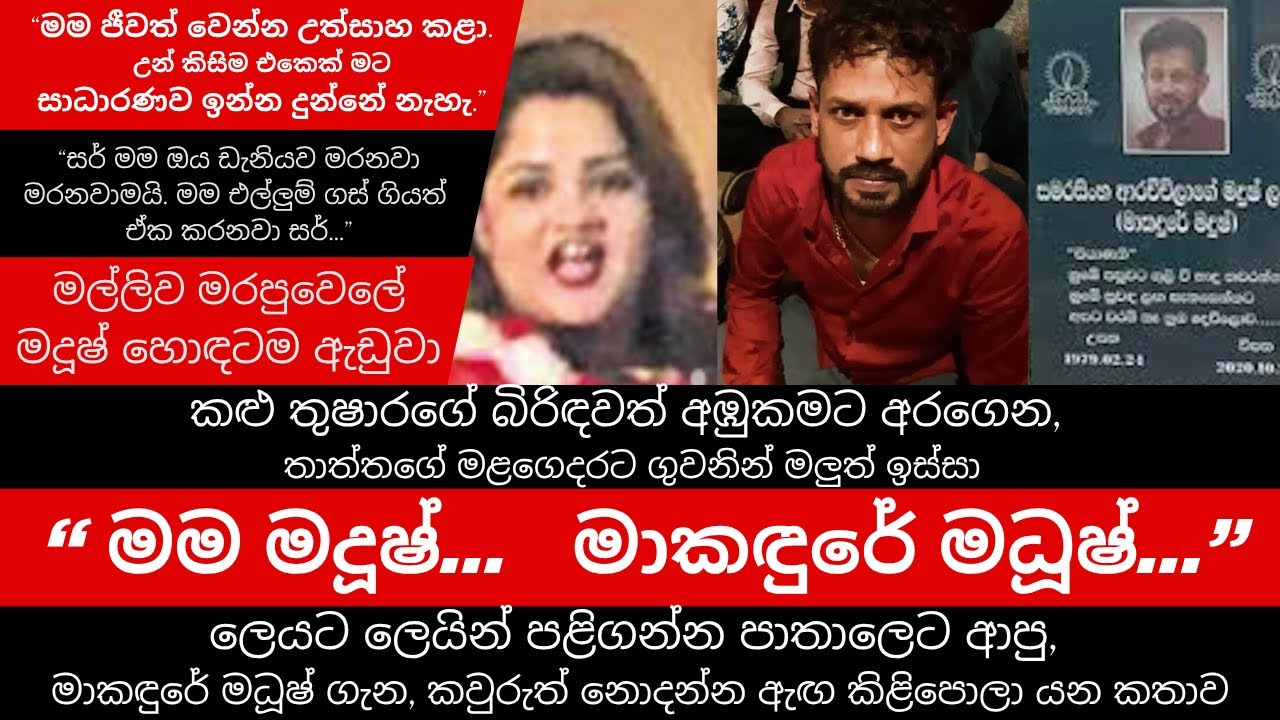 මම මදූෂ්! කළු තුෂාරගේ බිරිඳවත් අඹුකමට අරගෙන, පළියට පළිය ගන්න පාතාලෙට ආපු, මාකඳුරේ මධූෂ් / MADUSH