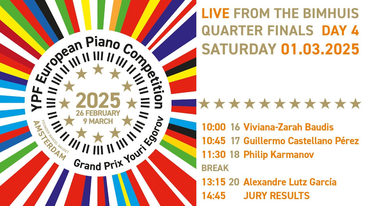Quarter Finals YPF European Piano Competition 2025 – DAY 4
