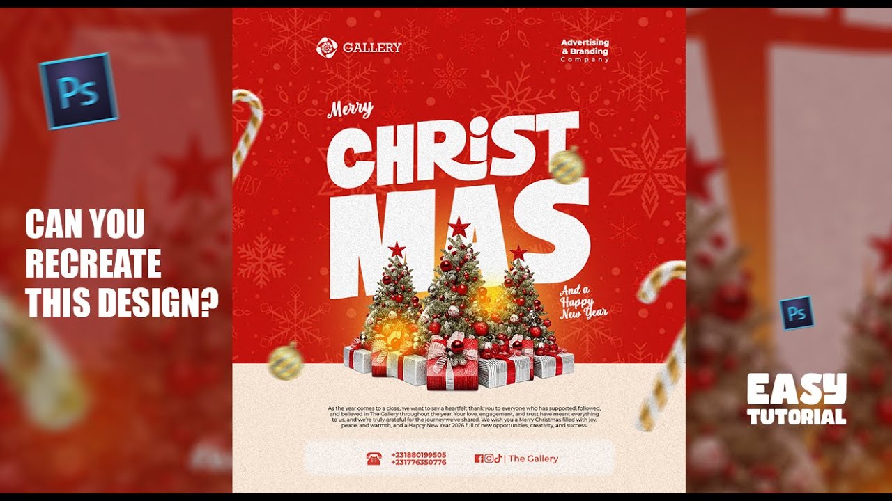 MINIMALIST CHRISTMAS DESIGN FREE TUTORIAL
