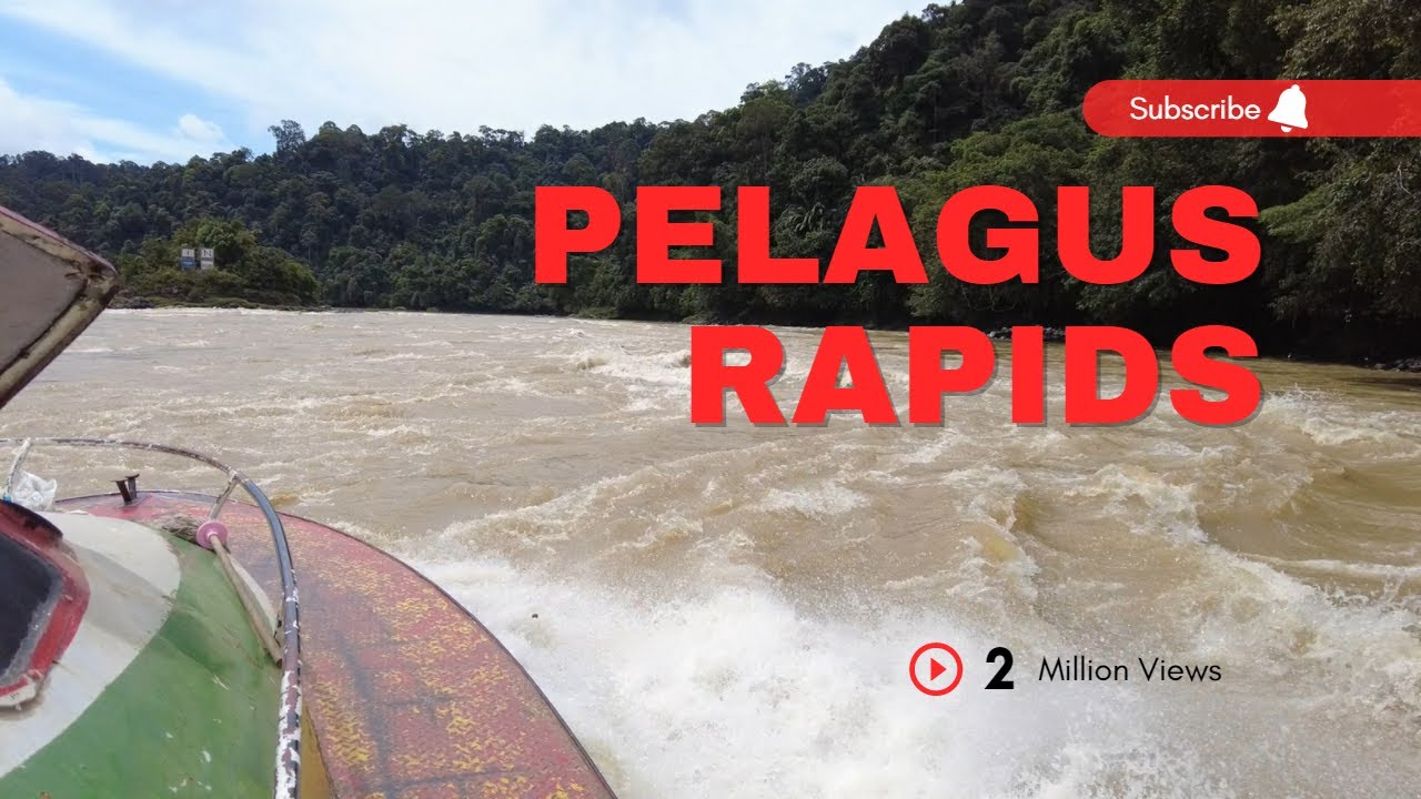 Terpaksa meredah ombak Jeram Pelagus yang sangat berbahaya untuk ke Pasar Kapit dari Pekan Belaga.