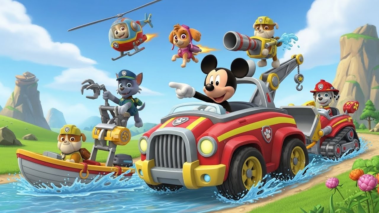 Mickey Mouse and Paw Patrol Fun Adventure | Kids Poem | Cartoon Song