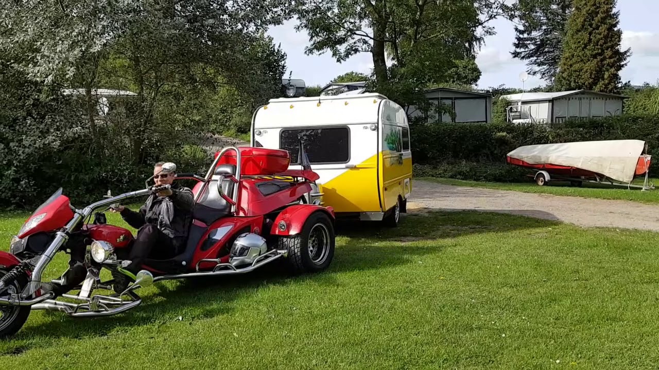 Campingpark Augstfelde 2Eulen Trike Gespanne bei der Ankunft
