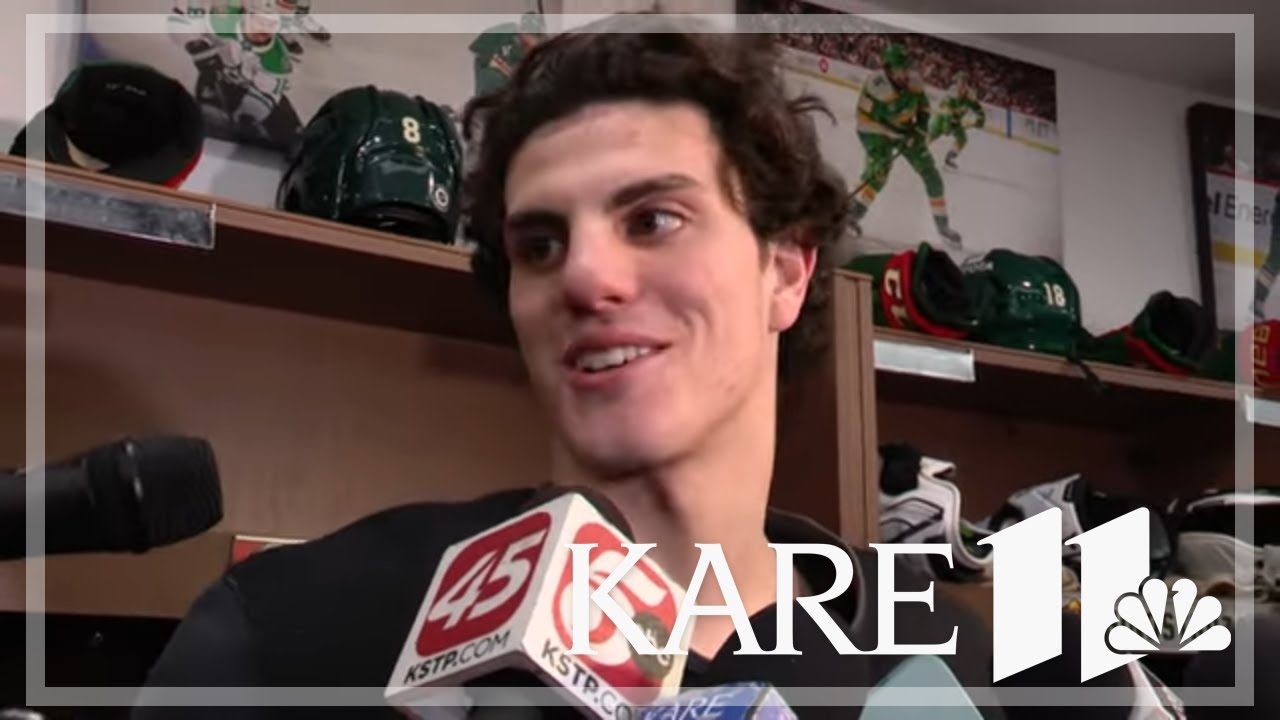 WATCH: Zeev Buium speaks with media after first practice with Wild