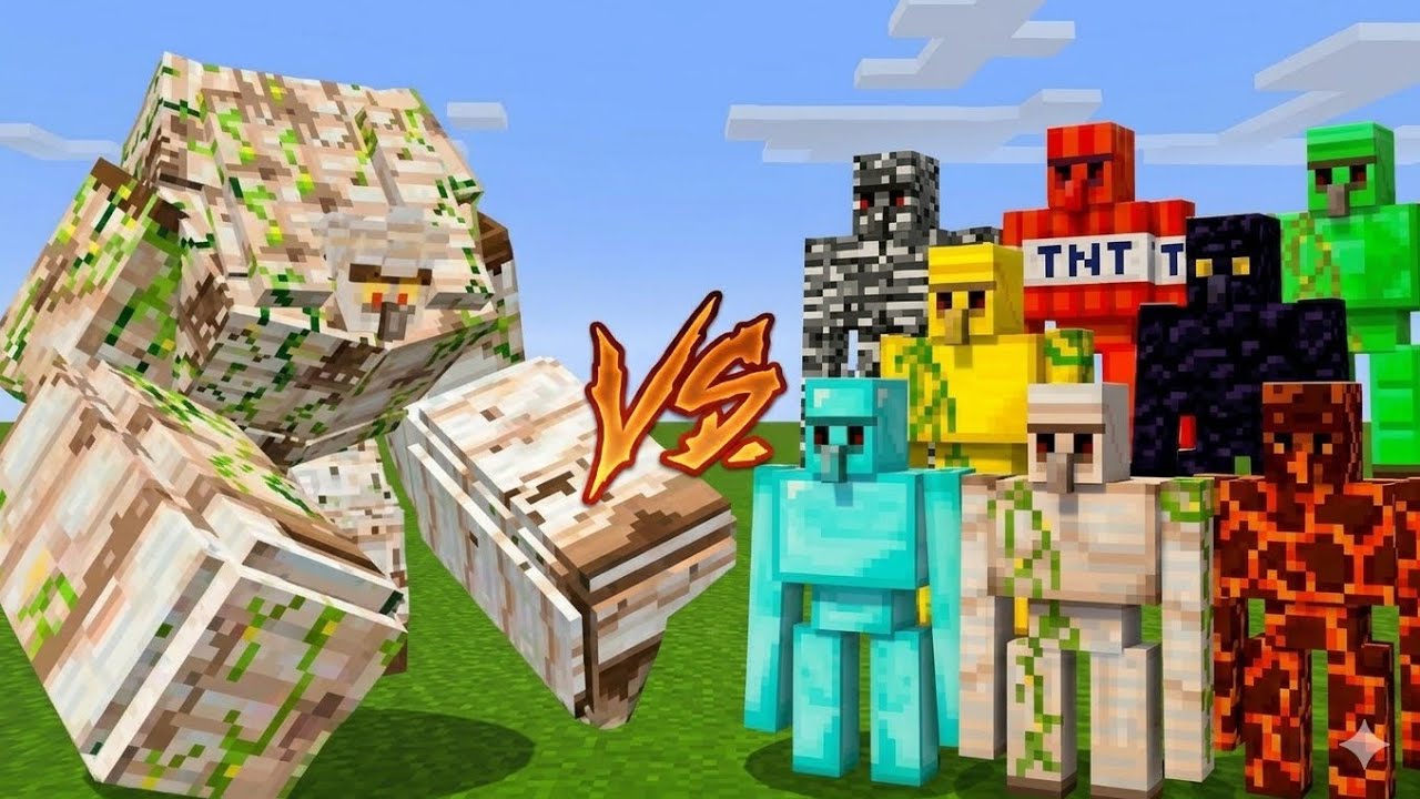 MUTANT IRON GOLEM VS All GOLEMS | Minecraft Mob Battle